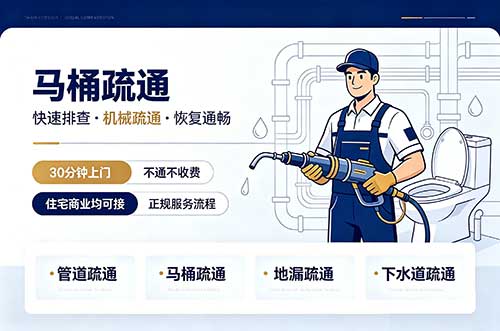长寿马桶疏通